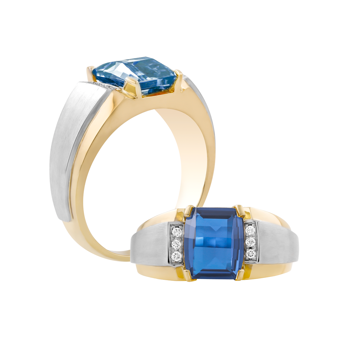 Nhẫn nam kim cương tấm vàng 14K Billy 2 S.SAP YW