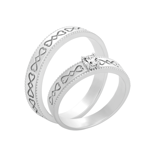 Nhẫn cưới nam vàng 14K Endearing M