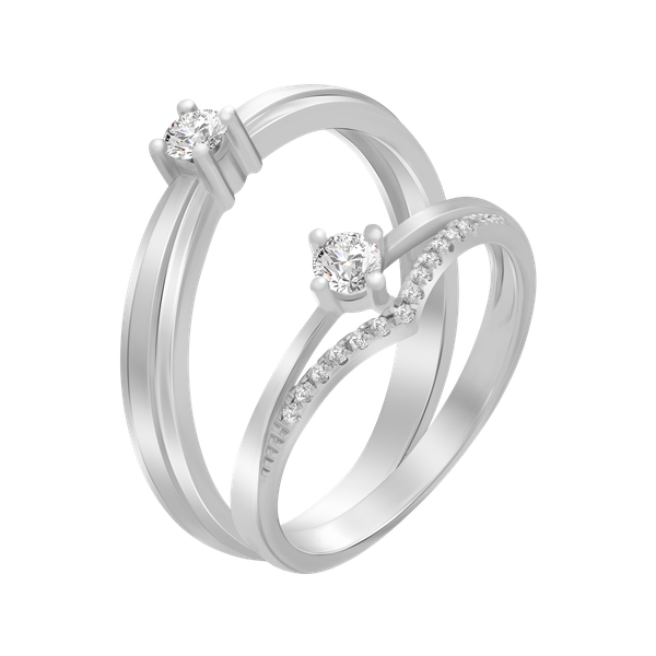 Nhẫn cưới nam kim cương vàng 14K Intact 10p M