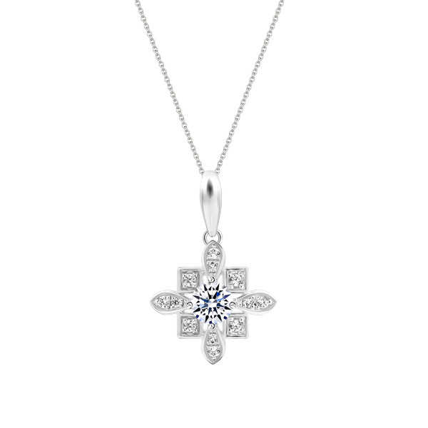 Mặt đính đá CZ vàng 14K Artistic 2C