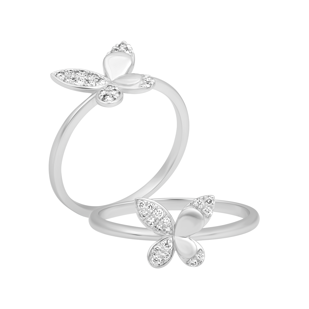 Nhẫn nữ kim cương viên vàng 14K Tendefly TD2