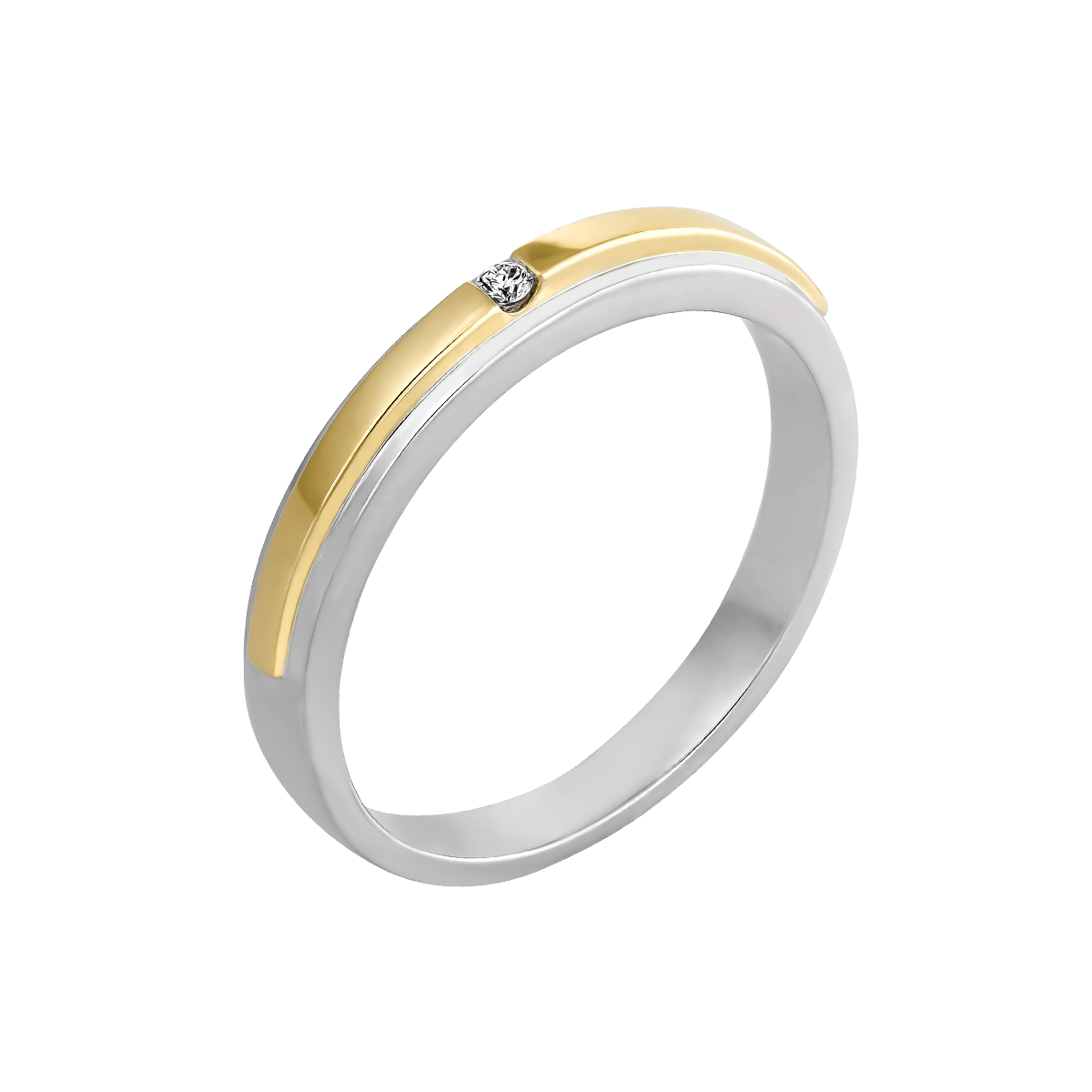 Nhẫn cưới nữ kim cương viên vàng 14K Elrica F