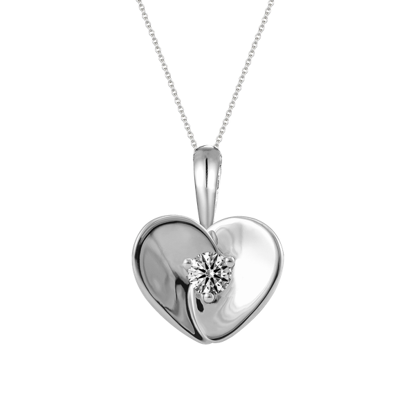 Mặt kim cương vàng 14K Loving Heart 5p