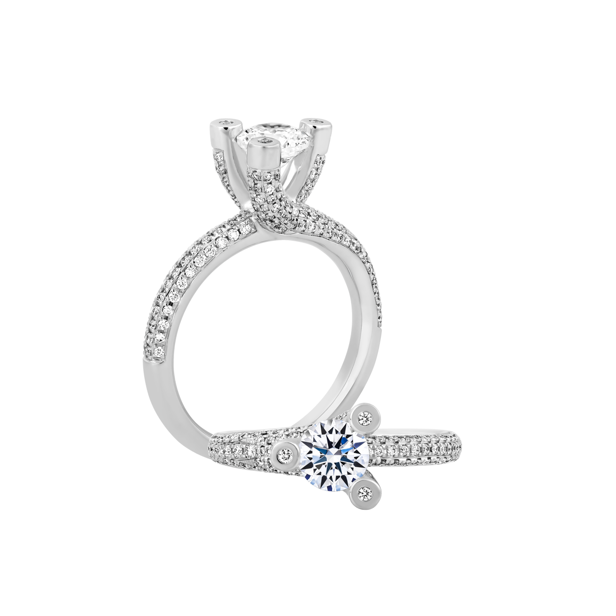 Nhẫn nữ kim cương tấm vàng 14K Climb N 5C GVRG0250550