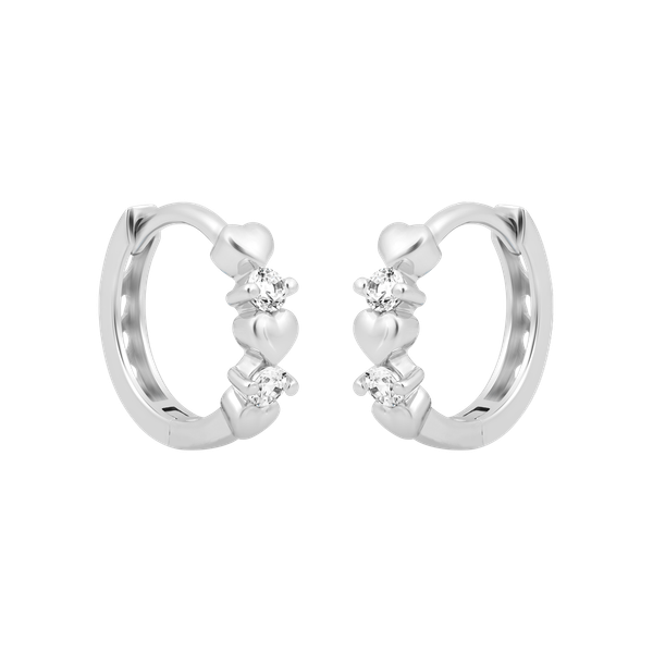 Hoa tai kim cương viên vàng 14K Kereny