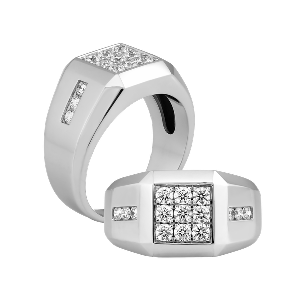 Nhẫn nam đính đá CZ vàng 10K Barony N W