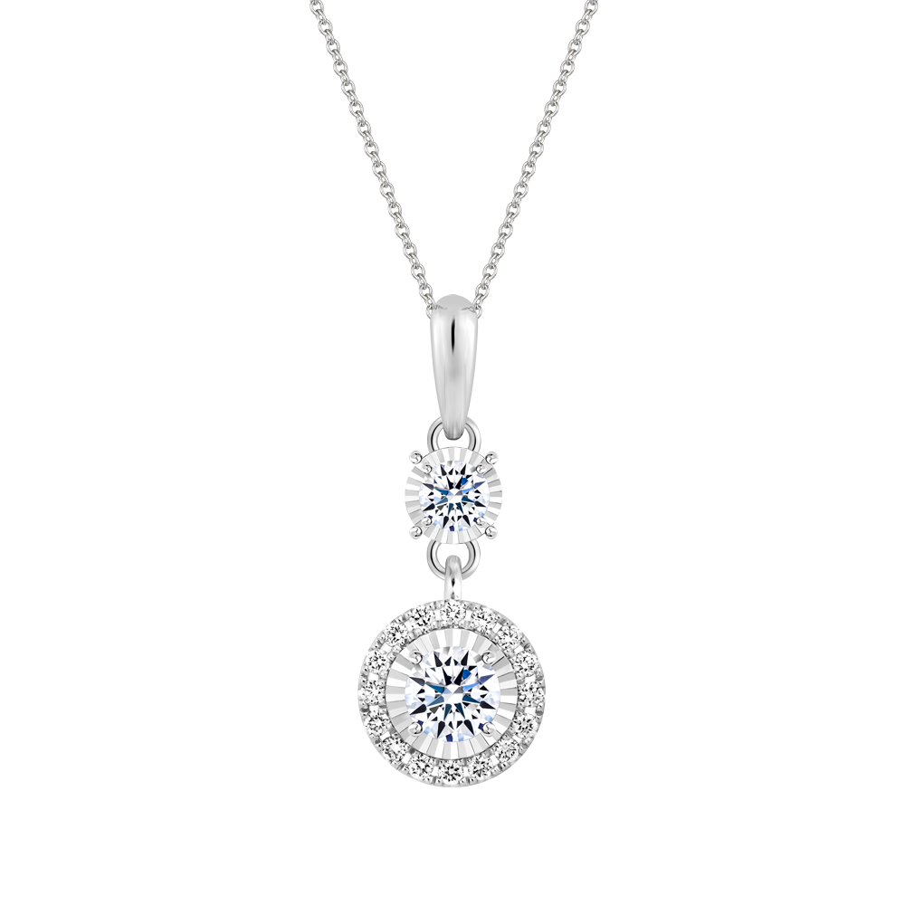 Mặt kim cương 8 Hearts & Arrows vàng 14K Fully H&A 2C