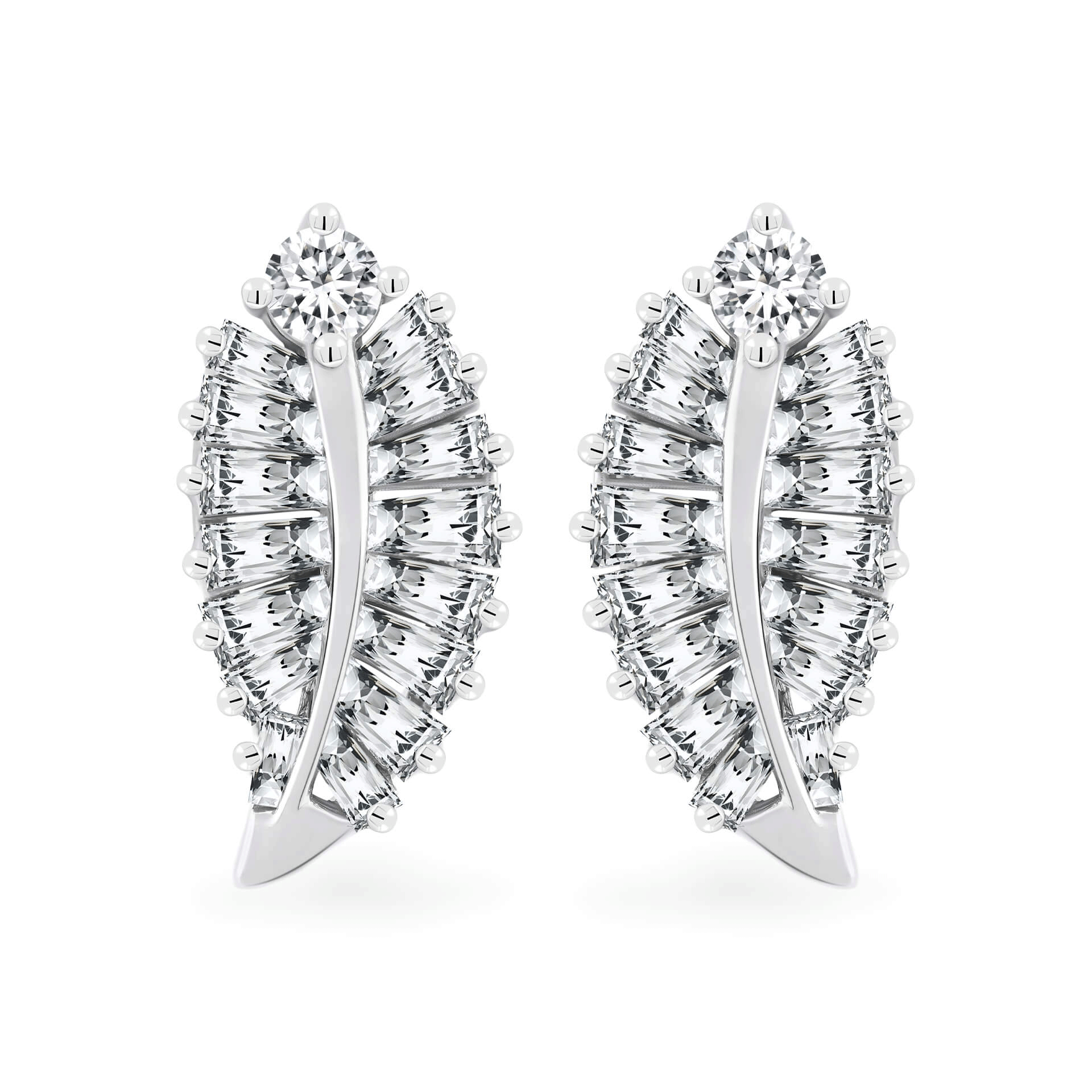 Hoa tai kim cương viên vàng 14K Jena A243 TD