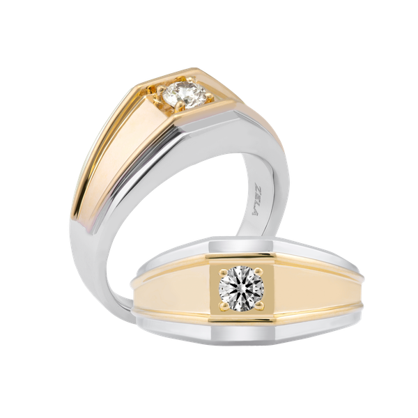 Nhẫn nam đính đá CZ vàng 14K Deluder 3C WY