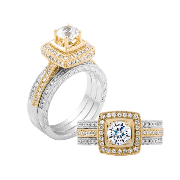 Nhẫn nữ kim cương tấm vàng 14K Brigetta 5C