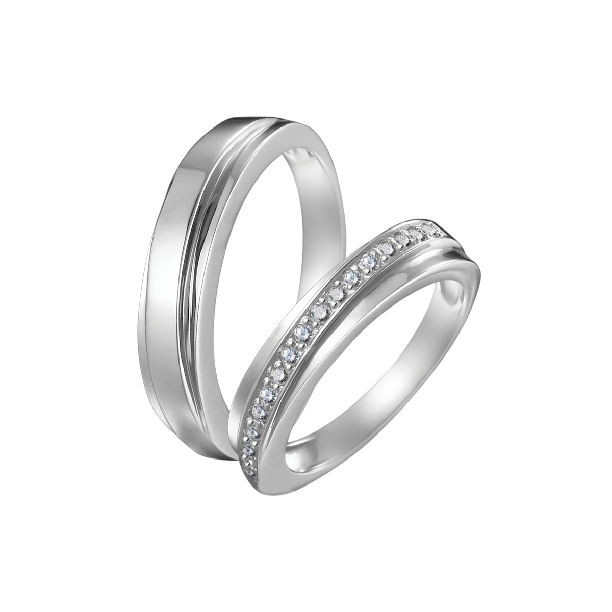 Nhẫn cưới nam vàng 18K Sweet Silence M