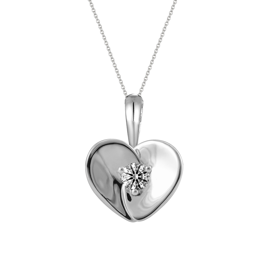 Mặt kim cương vàng 14K Loving Heart 5p GVPD0029748