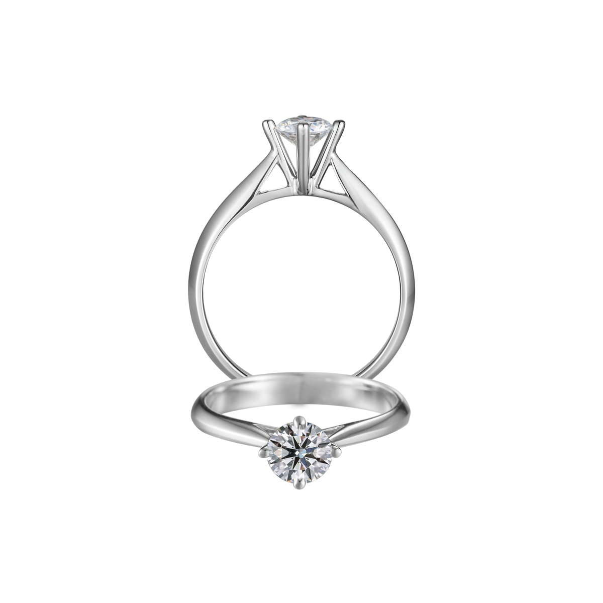 Nhẫn nữ kim cương viên vàng 14K Proudly N GIA 3C