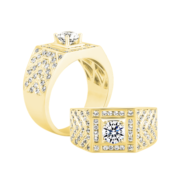 Nhẫn nam đính đá CZ vàng 10K Genesis 5C Y