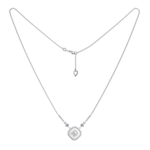 Dây liền mặt đính đá CZ vàng 18K Guardy