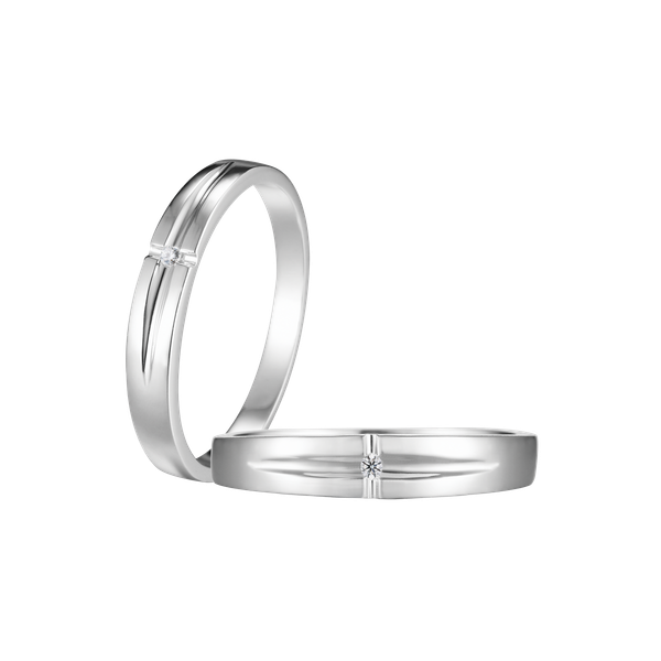 Nhẫn cưới nữ kim cương viên vàng 14K Keep Soul F
