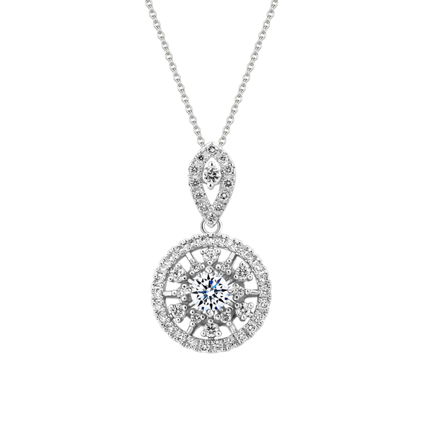Mặt kim cương tấm vàng 14K Claretta 2C