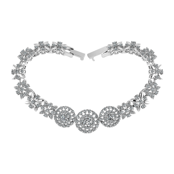 Lắc đính đá CZ vàng 14K Bayard N 3C