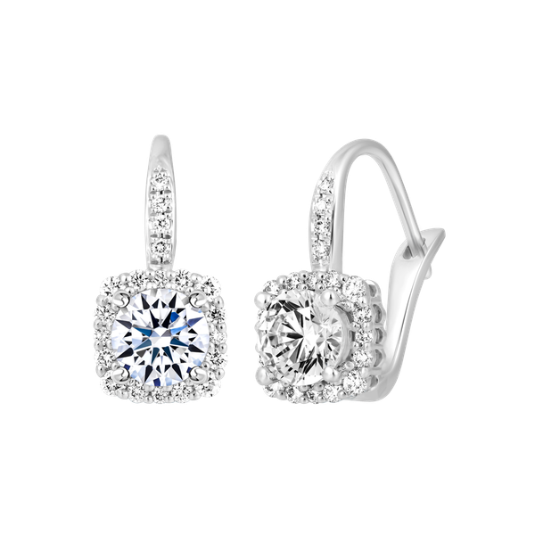 Hoa tai kim cương tấm vàng 14K Jemming 5C