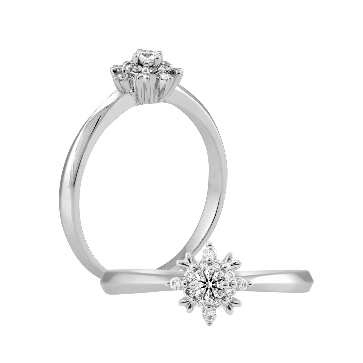 Nhẫn nữ kim cương vàng 14K Glomeration 5p GVRG0166186