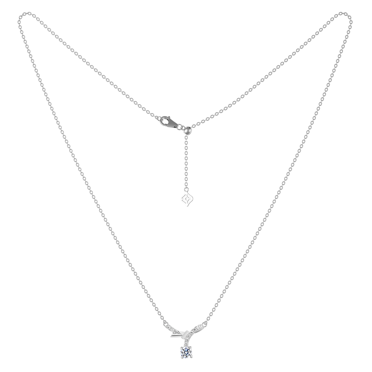 Dây liền mặt kim cương vàng 14K Tifancial 10p
