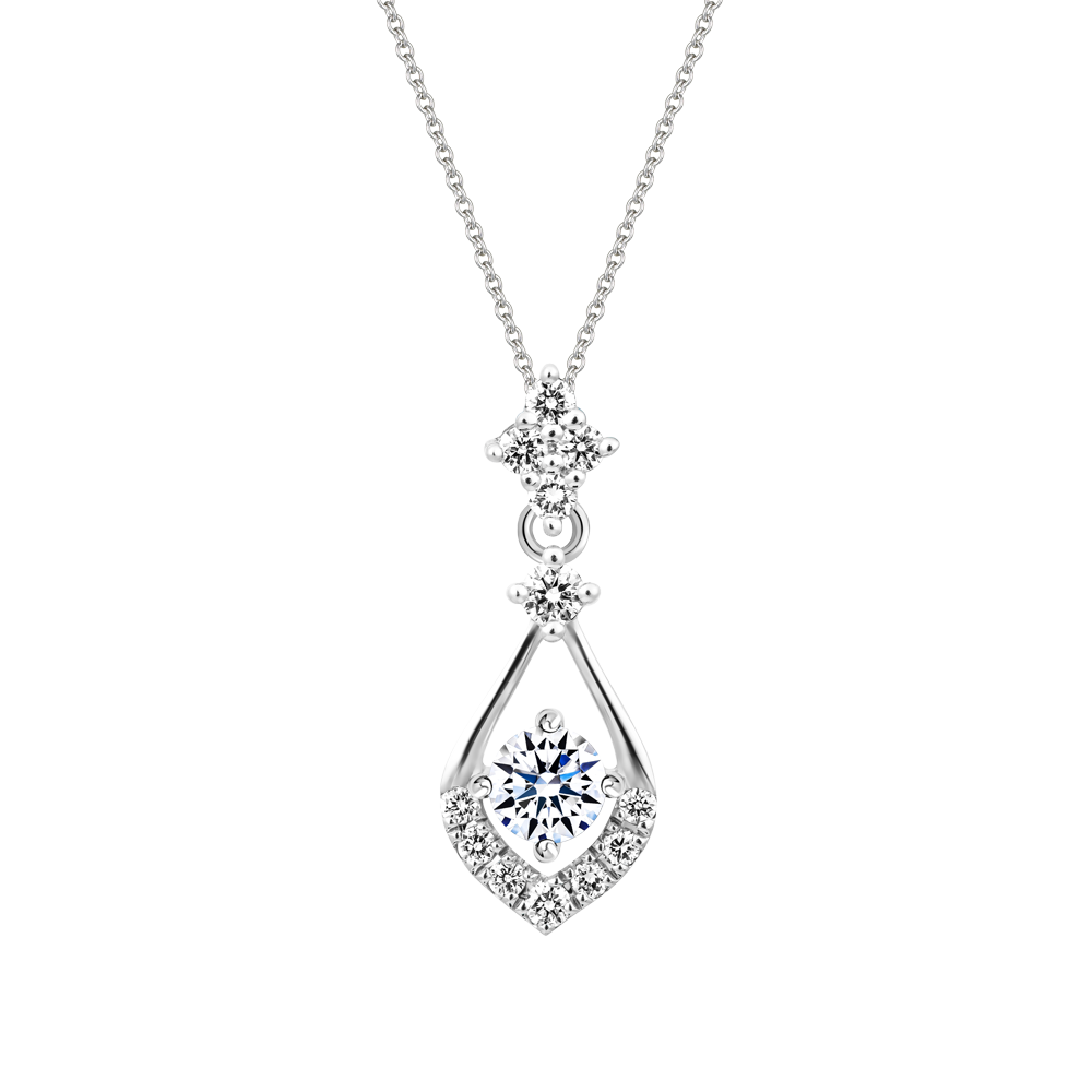 Mặt đính đá CZ vàng 14K Sparkle 3C