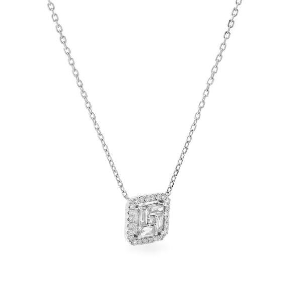 Dây liền mặt kim cương viên vàng 14K Jena A238 TD