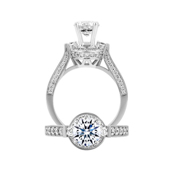 Ổ nhẫn nữ kim cương tấm vàng 14K Graphic N 1CT