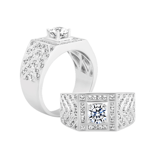 Nhẫn nam đính đá CZ vàng 10K Genesis 5C W