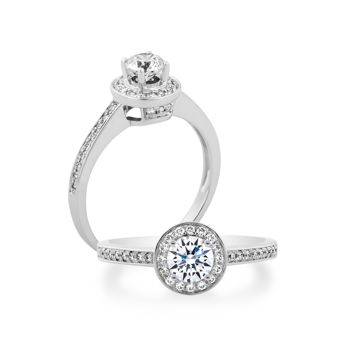 Nhẫn nữ kim cương tấm vàng 14K Patrician N 3C GVRG0213709