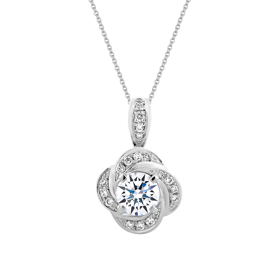 Mặt kim cương 8 Hearts & Arrows vàng 14K Canzon H&A 2C