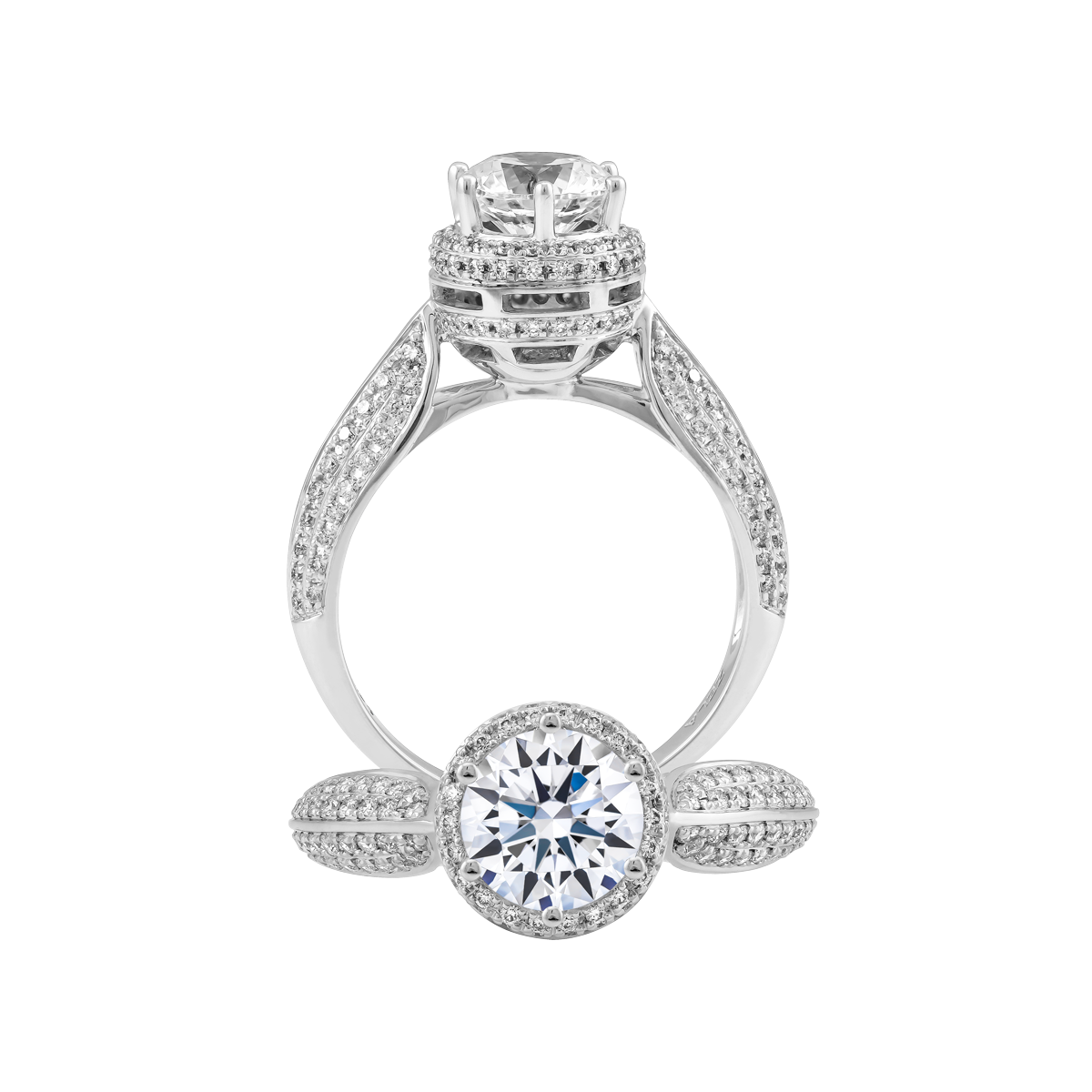 Nhẫn nữ kim cương tấm vàng 14K Akiva 1CT GVRG0205814