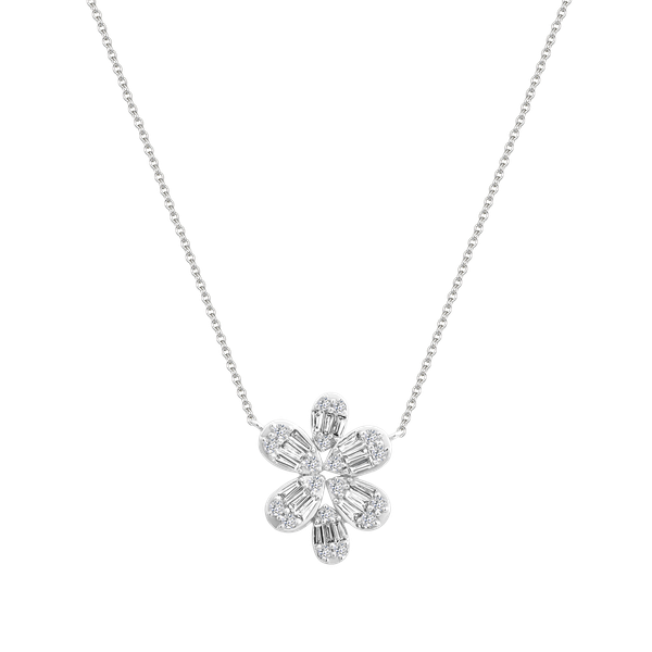 Dây liền mặt kim cương viên vàng 14K Jena A205 TD