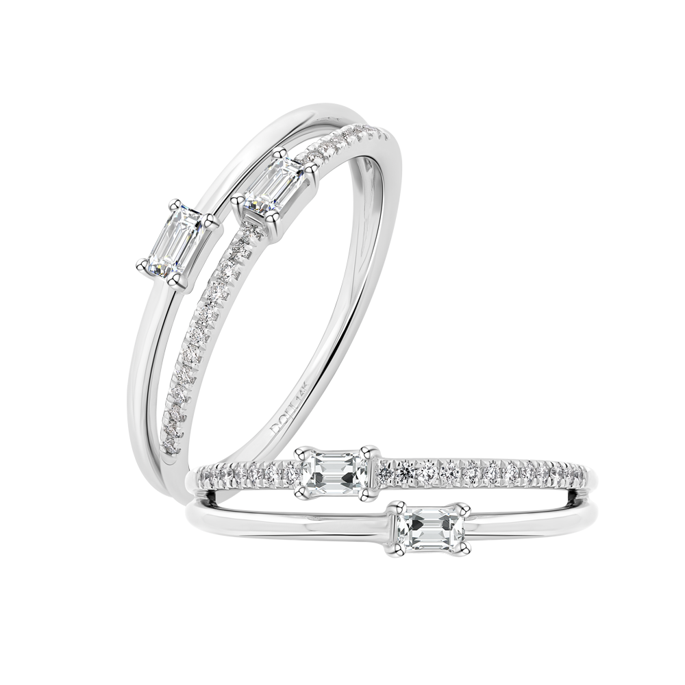 Nhẫn nữ kim cương viên vàng 14K Jena A553 TD
