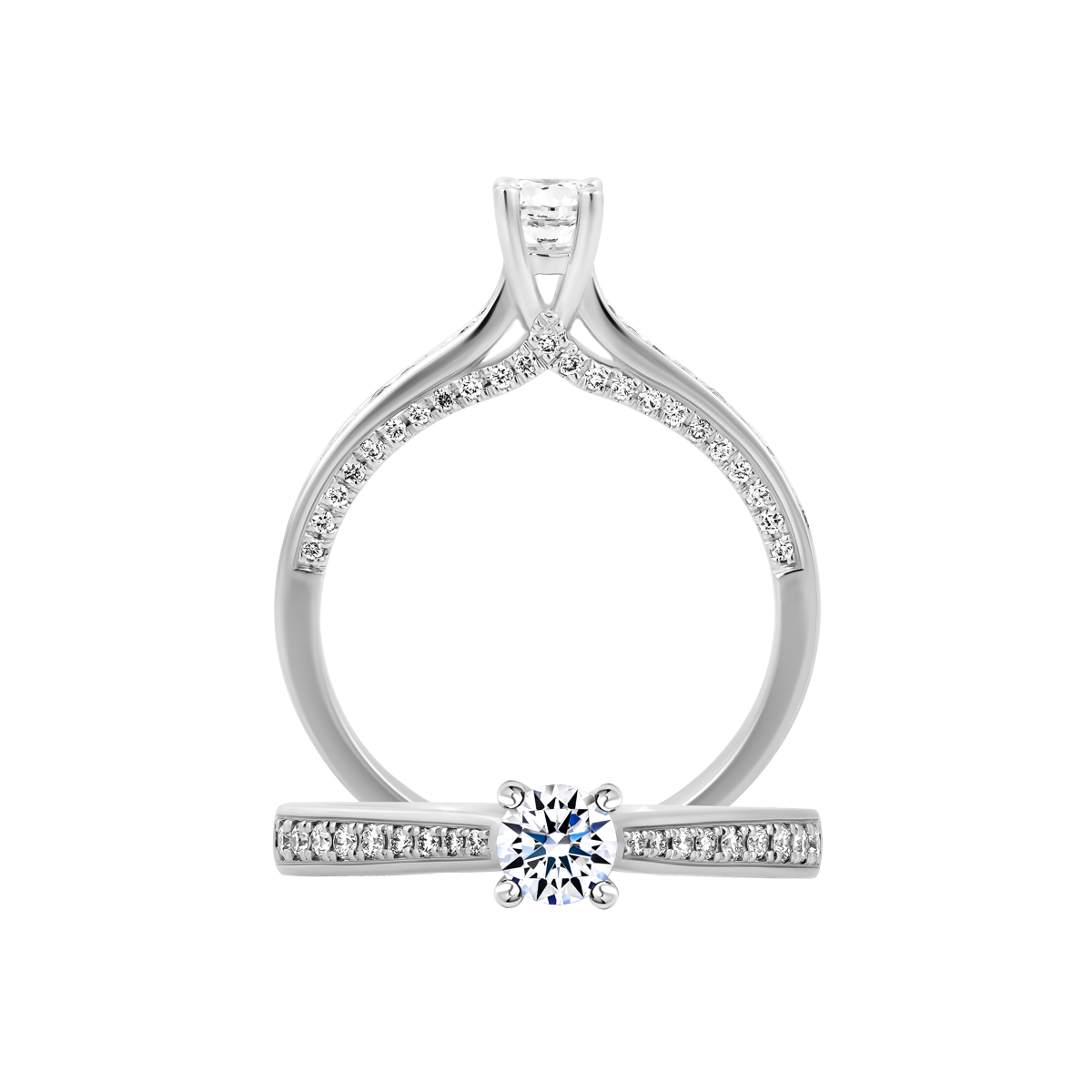 Nhẫn nữ kim cương viên vàng 14K Decency GIA 2C