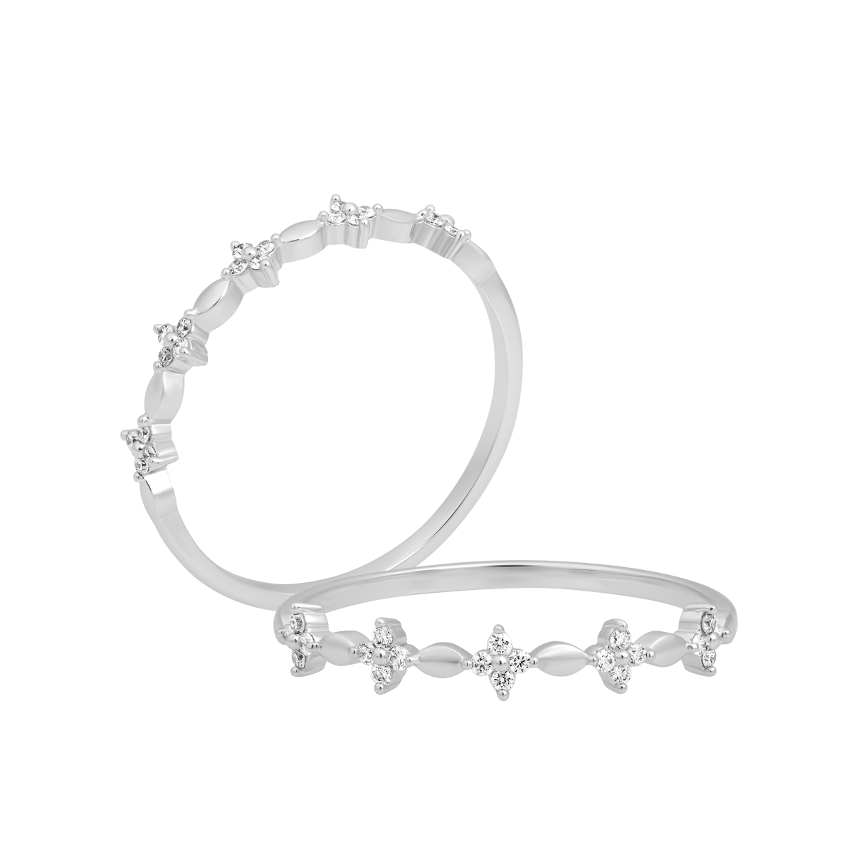 Nhẫn nữ kim cương viên vàng 14K Deligent TD