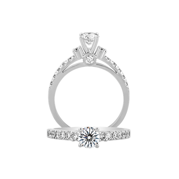 Ổ nhẫn nữ kim cương tấm vàng 14K Ernesta 3C