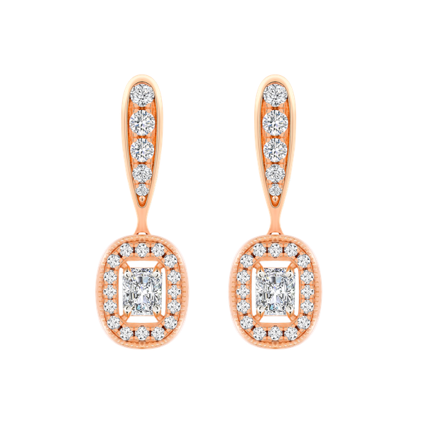 Hoa tai kim cương viên vàng 18K Jena A032 TD