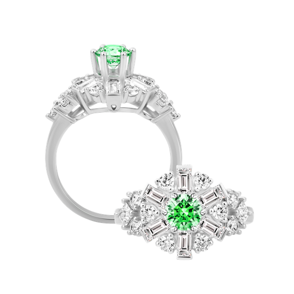 Nhẫn nữ đính đá CZ vàng 14K Brighty GRE 5C