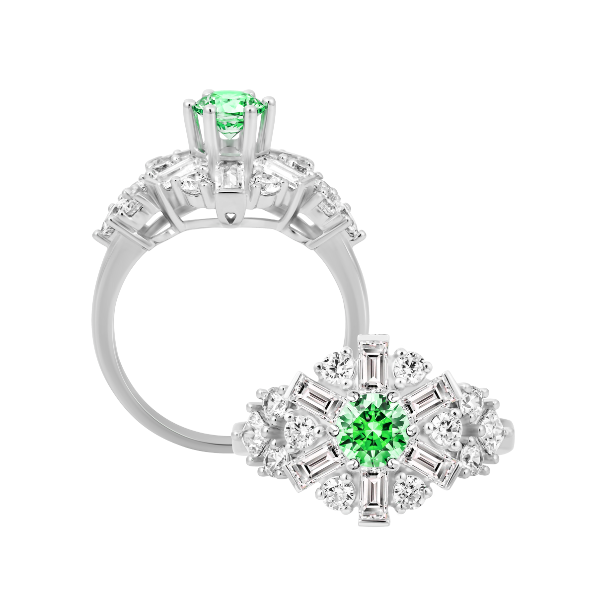 Nhẫn nữ đính đá CZ vàng 14K Brighty GRE 5C