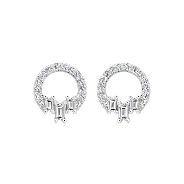 Hoa tai kim cương viên vàng 14K Jena A275 TD