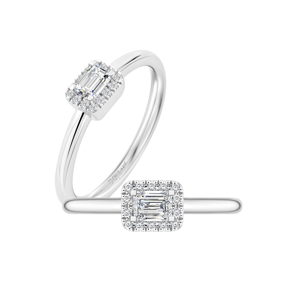 Nhẫn nữ kim cương viên vàng 14K Jena A494 TD