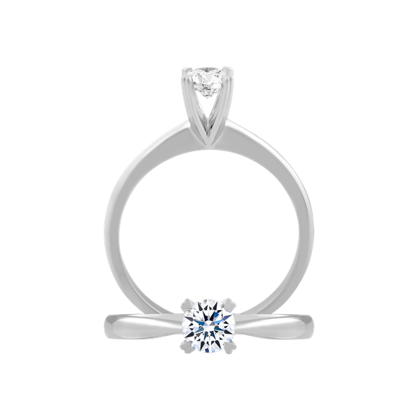 Ổ nhẫn nữ đính đá CZ vàng 14K Variant 3C