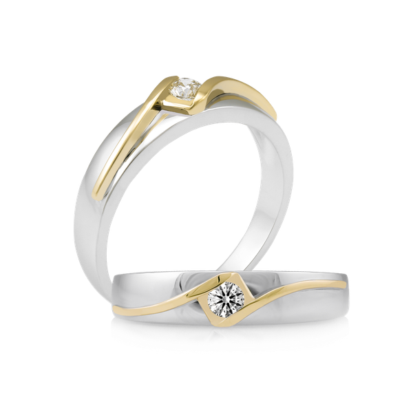 Nhẫn cưới nam kim cương vàng 14K Balland 10p M GVRG0209701