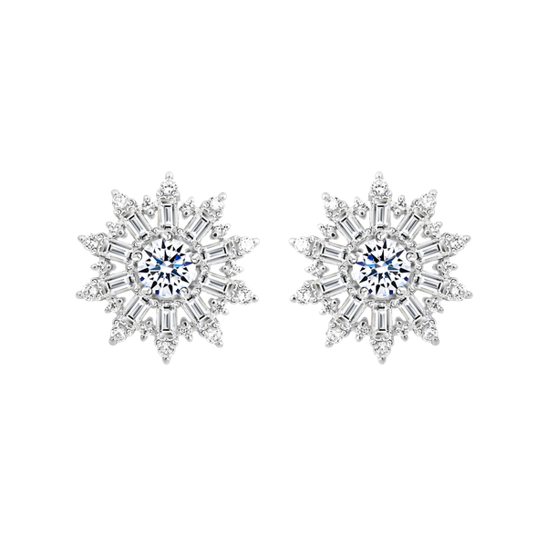 Hoa tai đính đá CZ vàng 14K Glamoured 3C