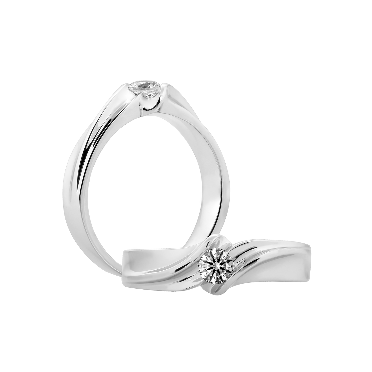 Nhẫn cưới nam đính đá CZ vàng 14K Dandy 2C M