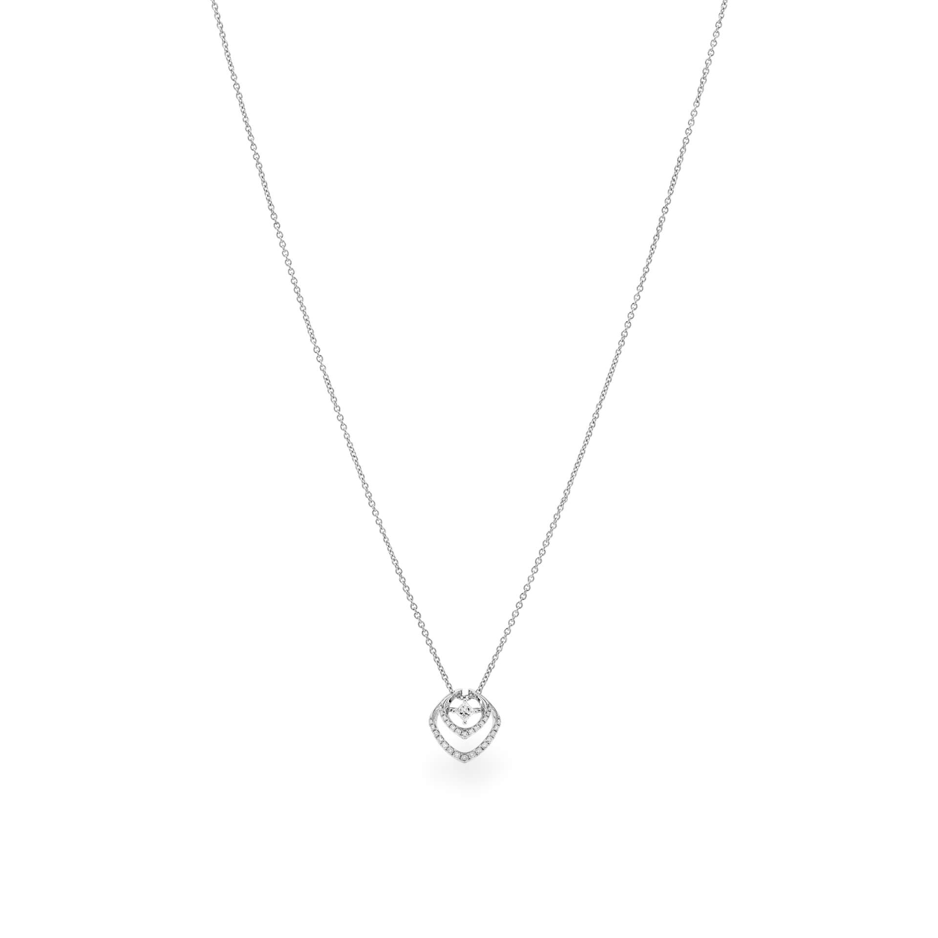 Dây liền mặt kim cương viên vàng 14K Jena A077 TD