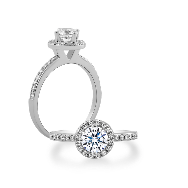 Nhẫn nữ kim cương 8 Hearts & Arrows vàng 14K Evoke N H&A 2C GVRG0248497