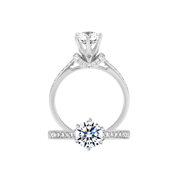 Ổ nhẫn nữ kim cương tấm vàng 14K Etherial 1CT