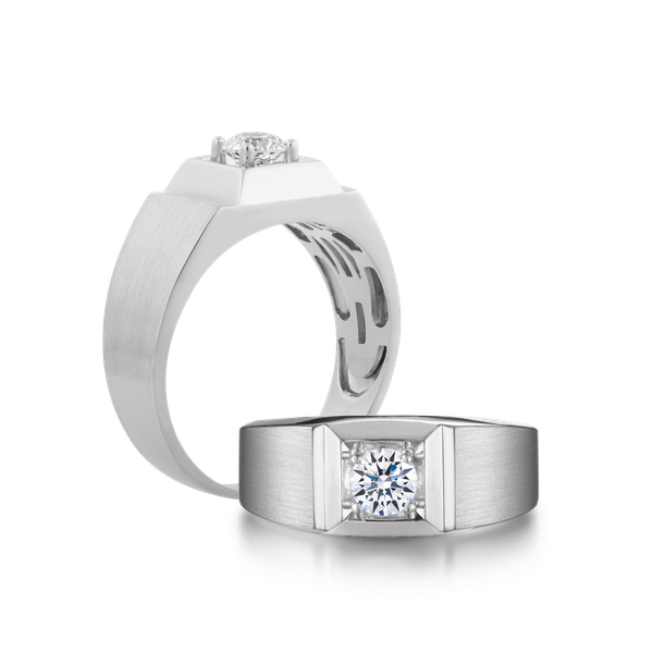 Nhẫn nam đính đá CZ vàng 14K Skillful N 1CT W GVRG0218235